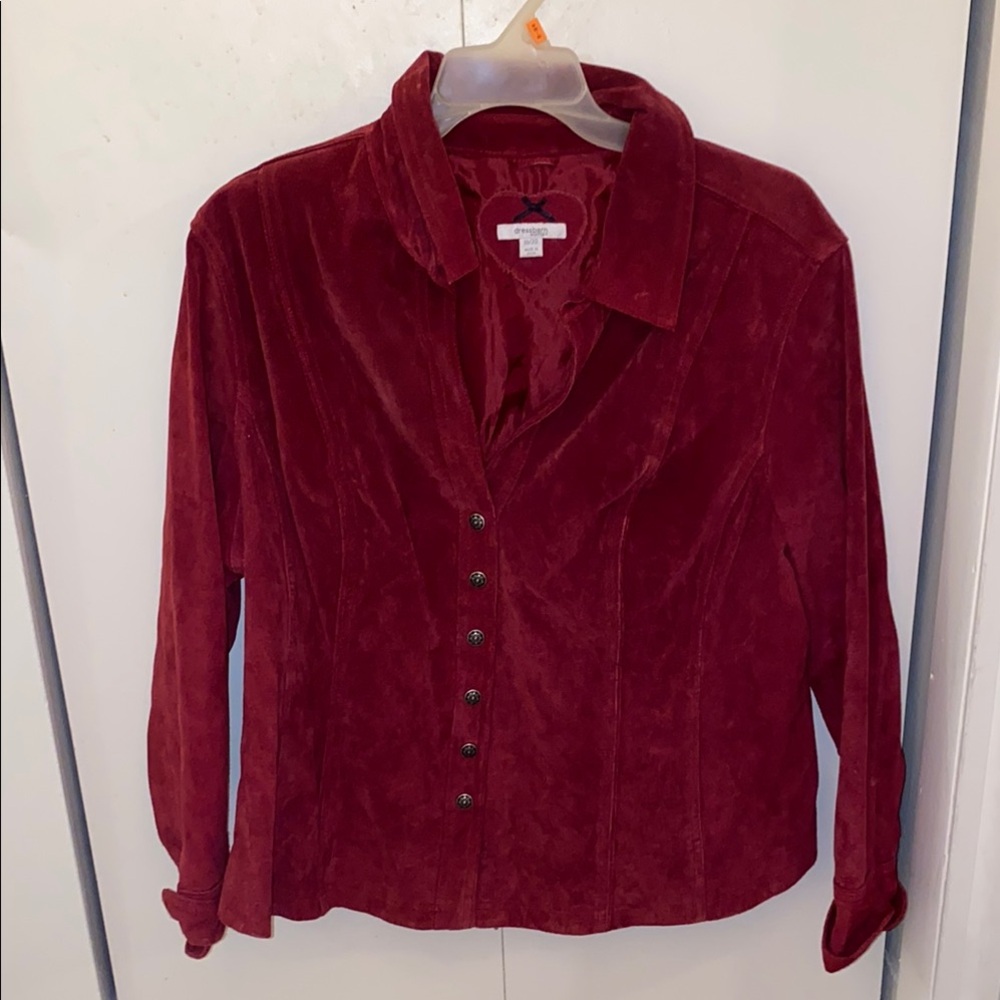 Maroon Button-Up Blazer’s